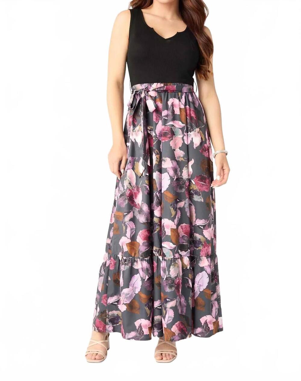 NEW COCO + CARMEN anna printed tank dress in multi